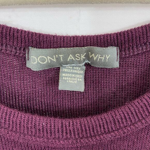 Dont Ask Why One Size Maroon Ribbed Basic Camisole Tank Top - Picture 5 of 5